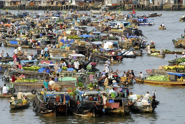 Le marché flottant de Cai Rang à Can Tho
